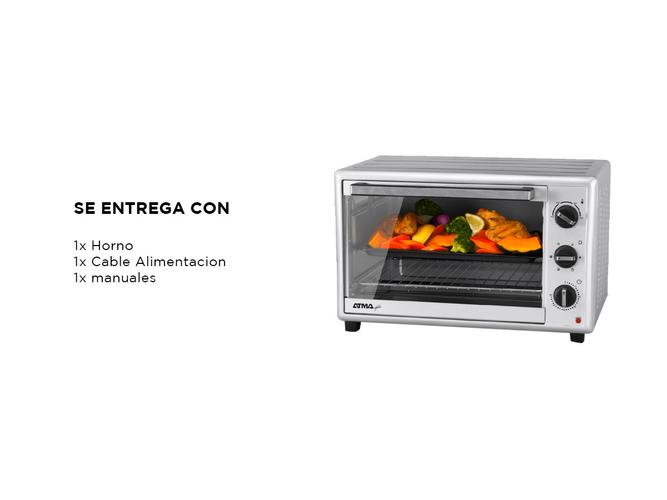 Horno Electrico Grill Atma Hga4022pi 1500W 40L Timer Plateado - 5