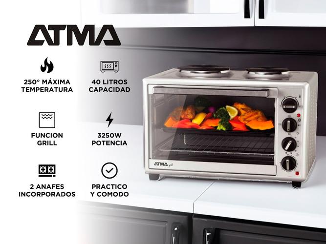  Horno Eléctrico Atma Grill Anafes Hg4022api 40 Lts 3250w - 1