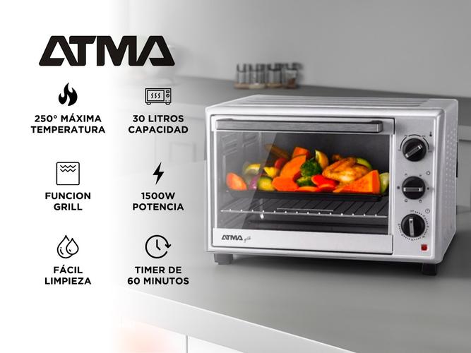  Horno Electrico Atma Hga3022 Grill 30 Litros 1500w Timer 250 grados - 1