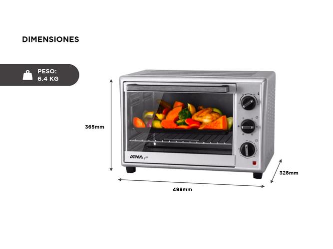  Horno Electrico Atma Hga3022 Grill 30 Litros 1500w Timer 250 grados - 4