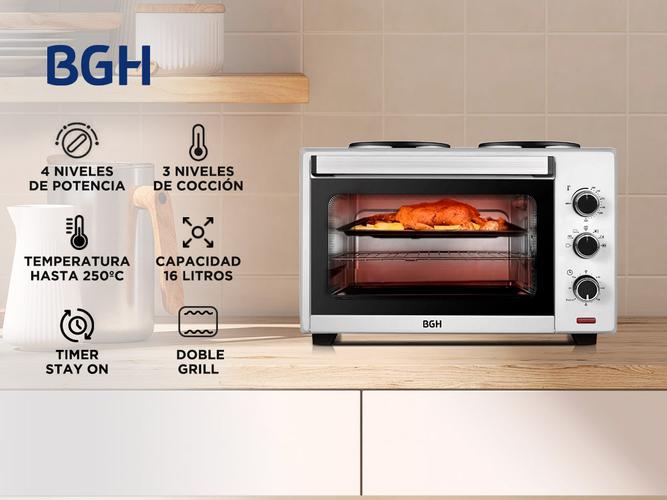  Horno Eléctrico BGH 35 Litros BHE35S22 Silver Outlet - 1