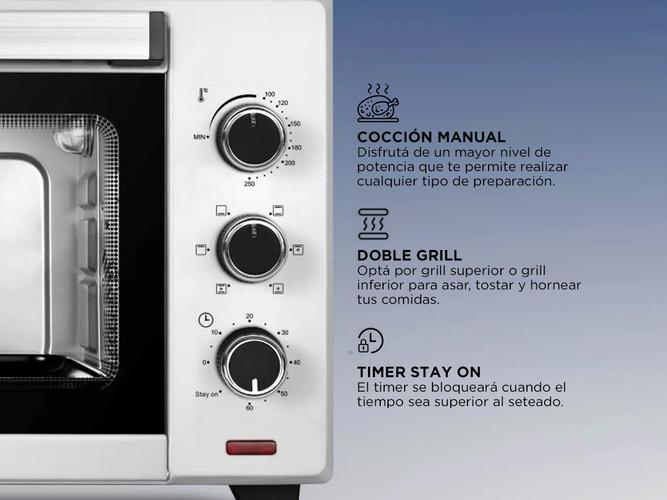  Horno Eléctrico BGH 35 Litros BHE35S22 Silver Outlet - 3