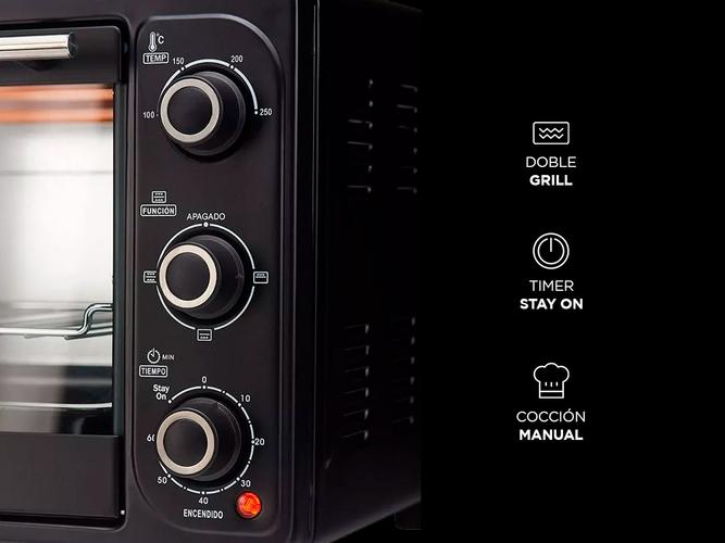 Horno Electrico BGH 25L Grill 1380W Timer BHE25M19N  - 3