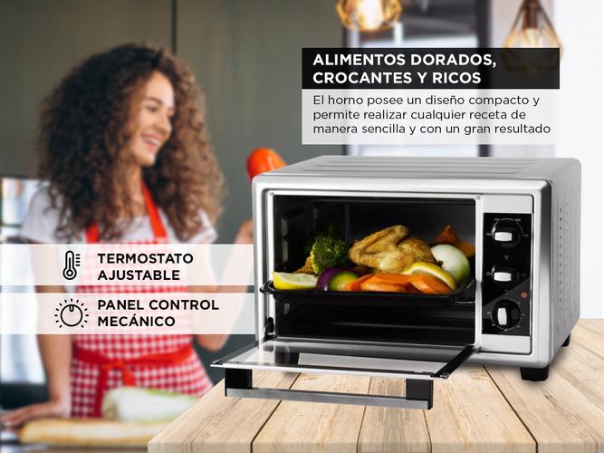 Horno Electrico Atma Grill 17 Litros Timer 1200W  Acero Inox - 3