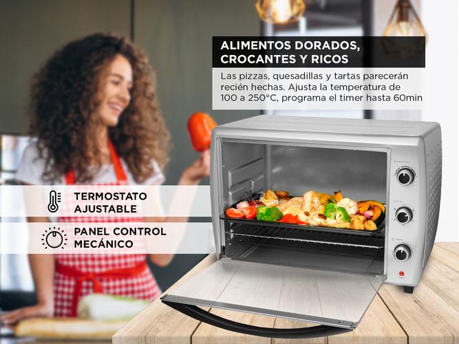 Horno Electrico Atma Grill 70 lts Timer 2200w 250° HG7022P - 3