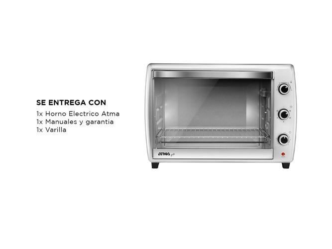 Horno Electrico Atma Grill 70 lts Timer 2200w 250° HG7022P - 5