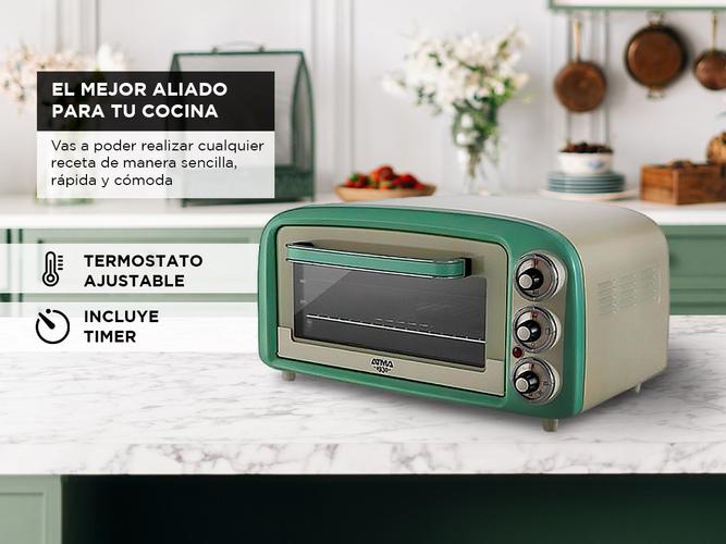 Horno Electrico Atma Grill Vintage 1380w Timer HG1622VP - 3