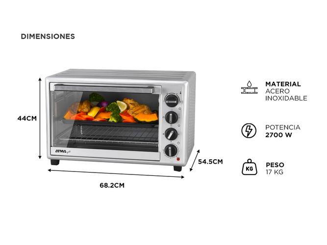 Horno Electrico Atma Grill 90l Spiedo 2700w Hg9022p  - 4