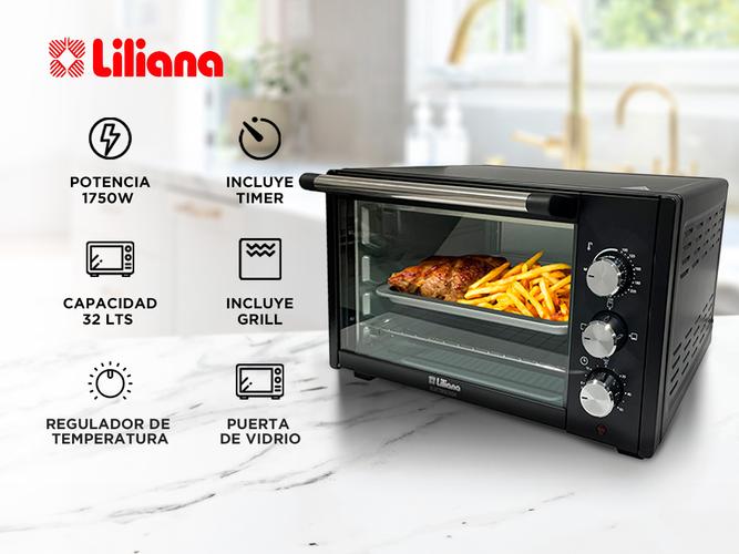 Horno Electrico Liliana Ao320 Electrocook 32 Lts Negro - 1