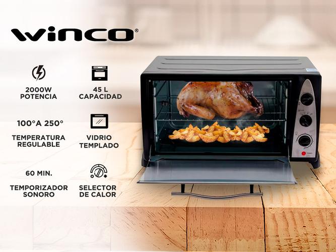 Horno electrico Winco W645 con capacidad de 45 litros - 1