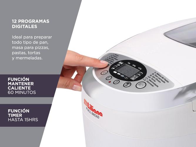 Horno de Pan Liliana Full Bread AFP910 Timer 12 Programas 850w 1.25Kg + Accesorio Baguette - 3