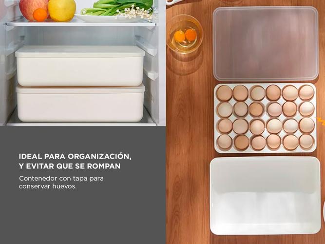 Contenedor Organizador De Huevos Gadnic Con Tapa Huevera  - 2