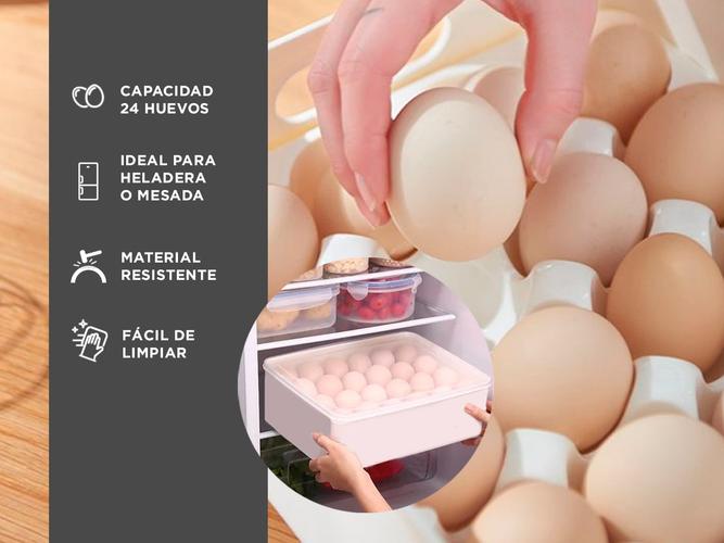 Contenedor Organizador De Huevos Gadnic Con Tapa Huevera  - 3