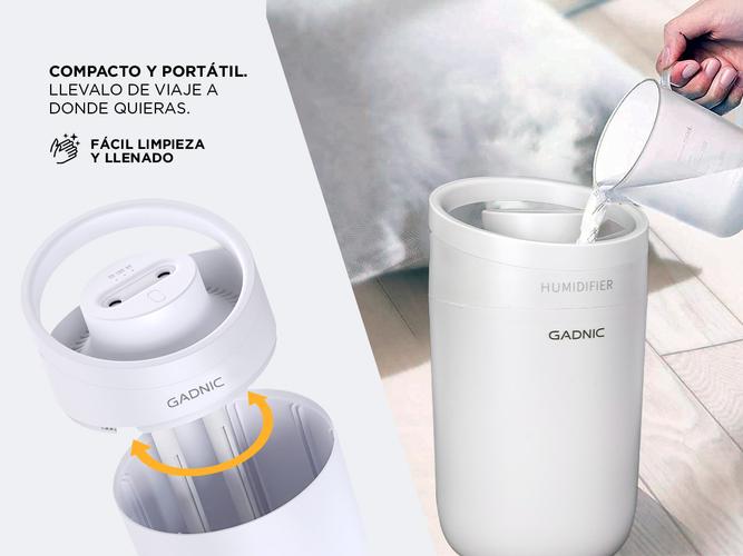 Difusor Humidificador Gadnic X11 Vaporizador Ambiente 3L 60hs  - 4