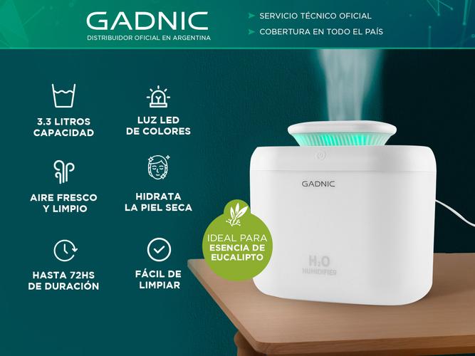 Difusor Humidificador Gadnic A12 Vaporizador Led Portátil Ultrasónico 3.3L - 1
