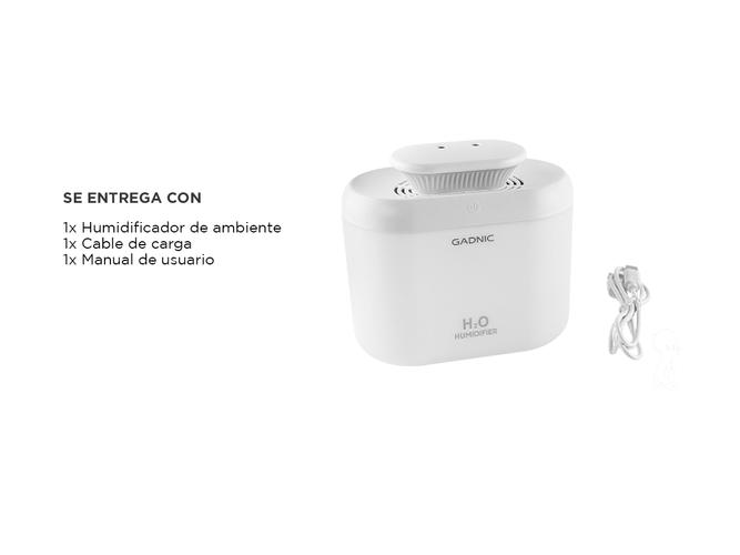 Difusor Humidificador Gadnic A12 Vaporizador Led Portátil Ultrasónico 3.3L - 6