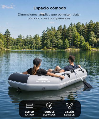 Bote Inflable SouthPort By Gadnic 250cm con Remos y Bomba - 4
