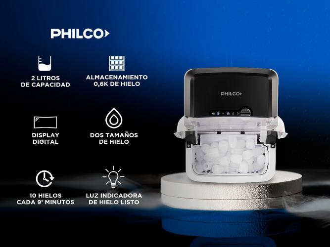 Fábrica de Hielo Philco 1.2Lts 2 medidas 10 kilos por dia - 1