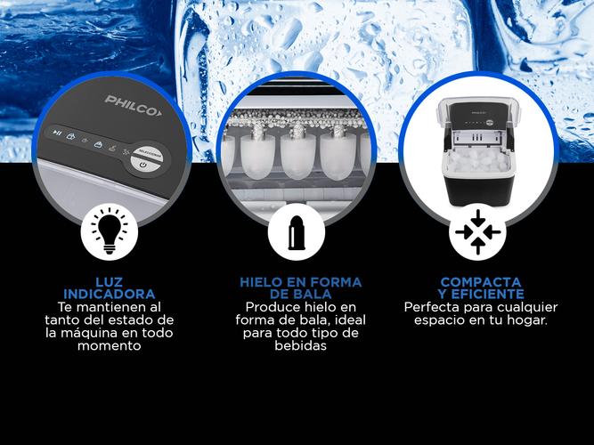 Fábrica de Hielo Philco 1.2Lts 2 medidas 10 kilos por dia - 3