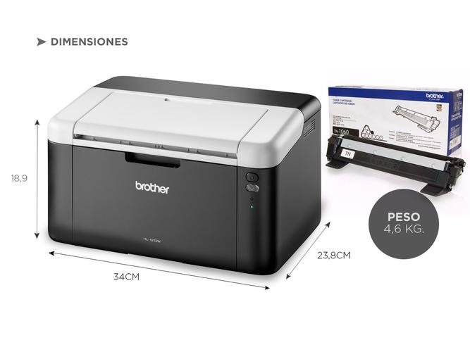 Impresora Brother HL-1212W Láser WiFi Monocromática - 5