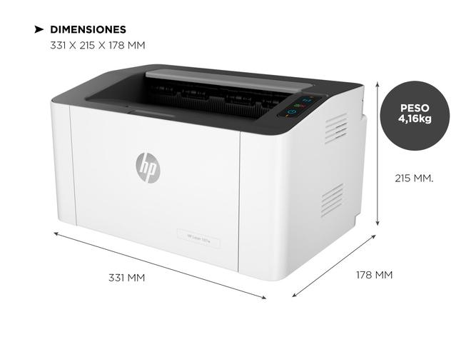 Impresora HP M107W Láser WiFi Monocromática - 5