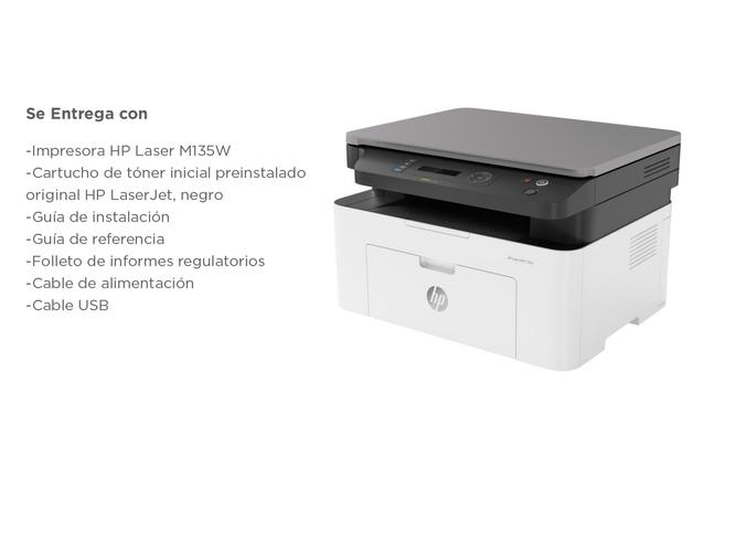 Impresora HP M135W Láser Multifunción WiFi Imprime - Copia - Escanea - 6