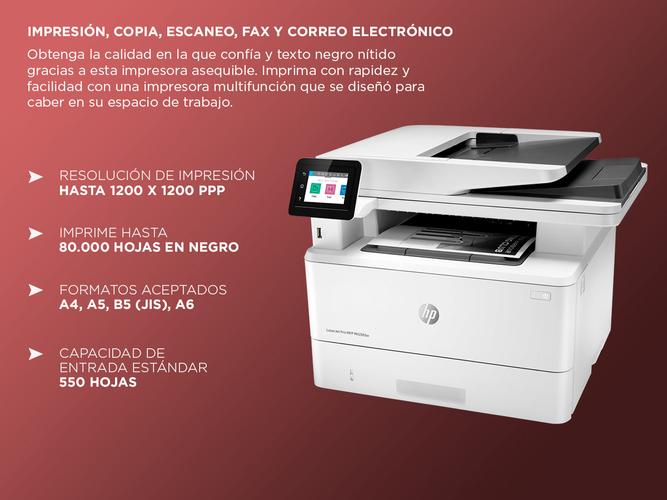 Impresora HP LaserJet Pro M428FDW Láser Multifunción WiFi Duplex Fax - 2