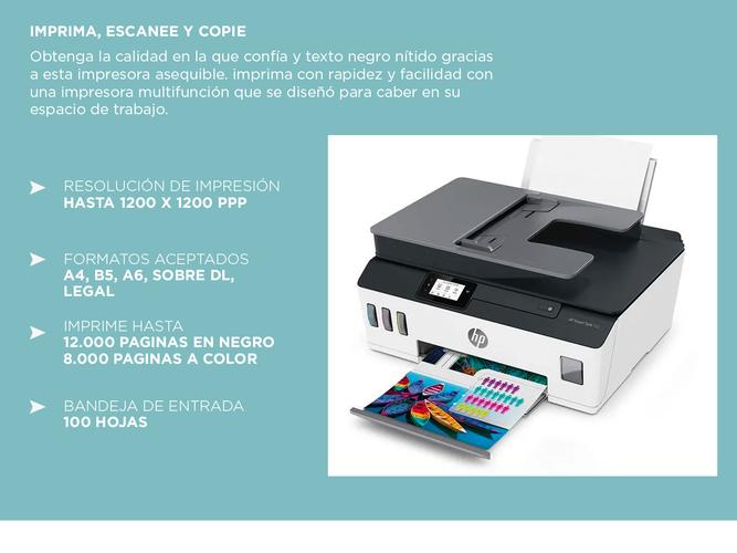 Impresora HP Smart Tank 533 Multifunción Sistema Continuo WiFi Bluetooth - 2