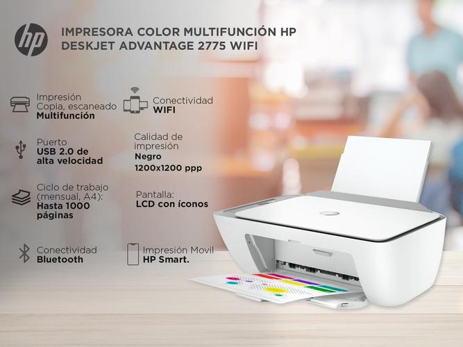 Impresora Color Multifunción Hp Deskjet Advantage 2775 Wifi - 1
