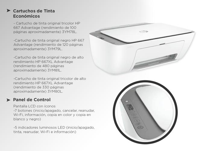 Impresora Color Multifunción Hp Deskjet Advantage 2775 Wifi - 4