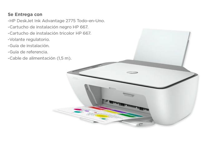 Impresora Color Multifunción Hp Deskjet Advantage 2775 Wifi - 6