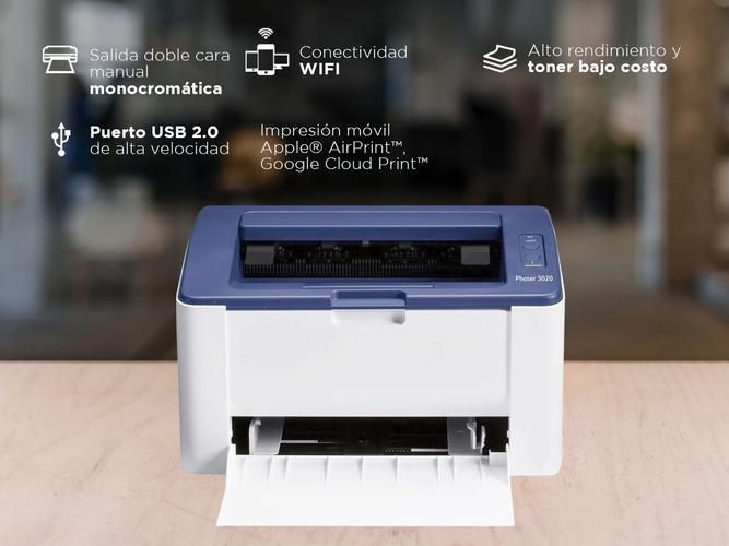 Impresora Láser Xerox Phaser 3020 WiFi Doble Faz Manual Outlet - 1