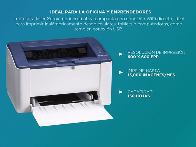 Impresora Láser Xerox Phaser 3020 WiFi Doble Faz Manual Outlet - 2