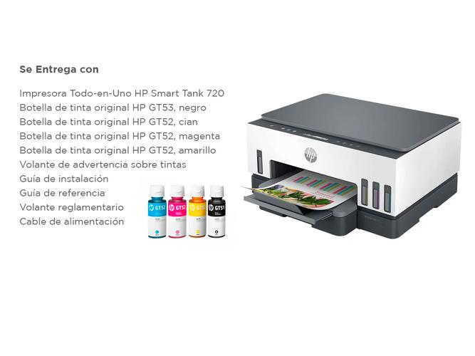 Impresora Hp Sistema Continuo Smart Tank 720 - 6