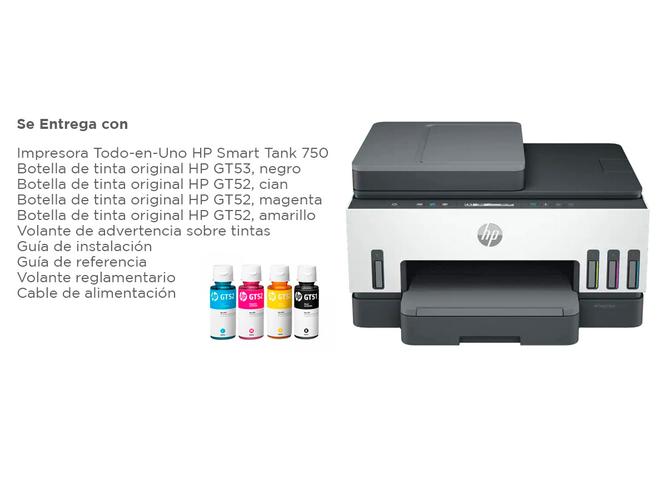 Impresora Multifuncion Hp Smart Tank 750 Wifi Duplex Adf  - 6