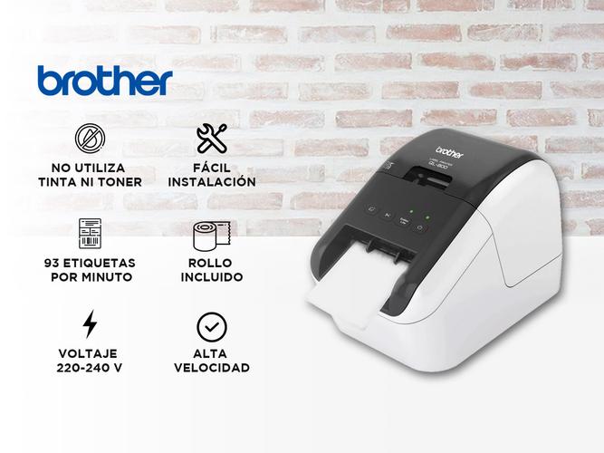 Impresora Brother QL800 Etiquetas Codigos de Barras Profesional Alta Velocidad + Rollo - 1