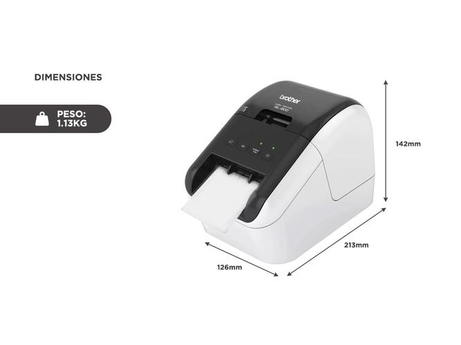 Impresora Brother QL800 Etiquetas Codigos de Barras Profesional Alta Velocidad + Rollo - 4