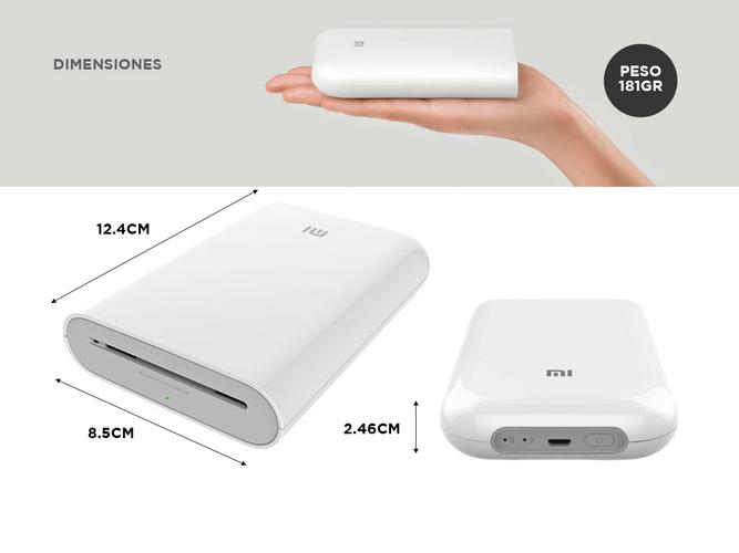 Impresora De Fotos Xiaomi Mi Portable Photo Printer + 5 Carga Papel - 5