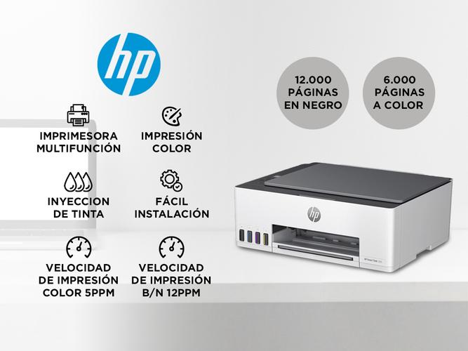 Impresora Multifuncion HP Smart Tank 520 Todo en Uno Blanca  - 1
