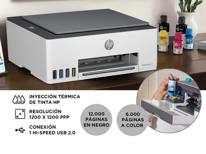 Impresora Multifuncion HP Smart Tank 520 Todo en Uno Blanca  - 3