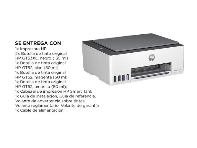 Impresora Multifuncion HP Smart Tank 520 Todo en Uno Blanca  - 5