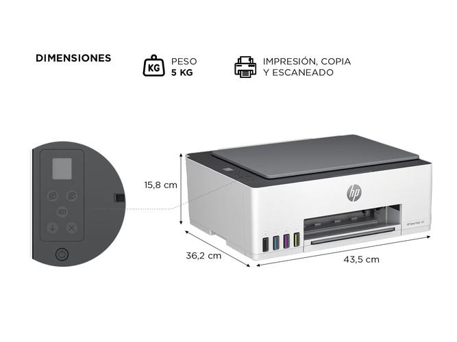 Impresora Multifuncion HP Smart Tank 580 Todo en Uno WiFi - 4