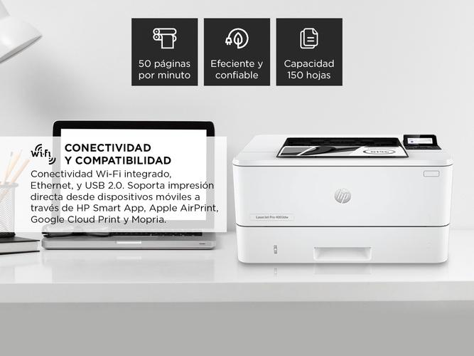 Impresora Simple Función Monocromática Hp Laser Laserjet Pro 4003dw Con Wifi 220v - 3