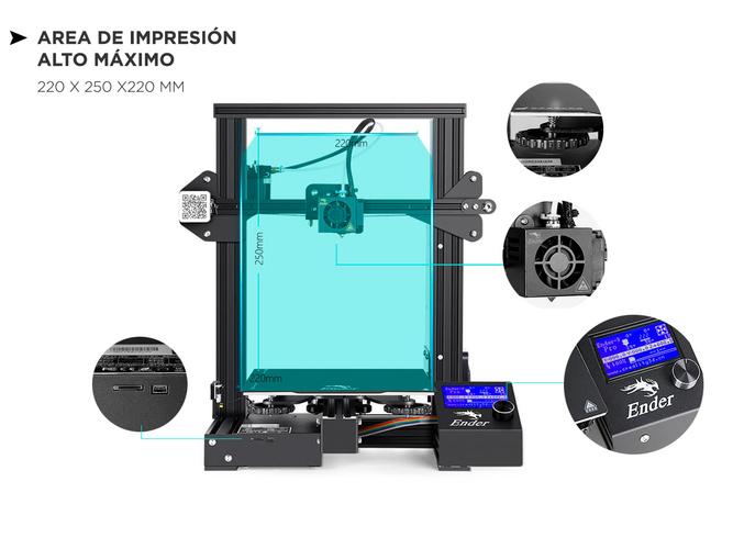 Impresora 3D Creality Ender 3 Pro Original FDM - 3