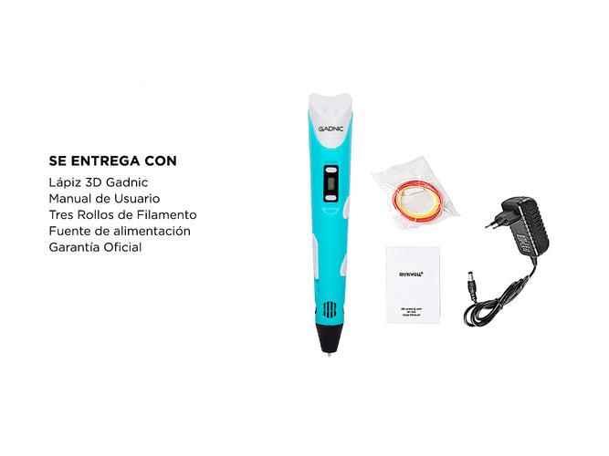 Lapiz 3D Impresora Gadnic con Pantalla Filamentos Ecológicos - 5