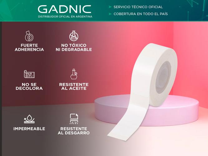 Rollo de papel de etiqueta adhesivo normal para impresora térmica Gadnic HP3 - 1