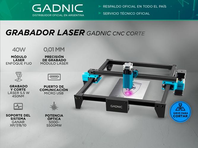 Grabador laser Gadnic Cnc Corte para escritorio 30x30cm profesional - 1