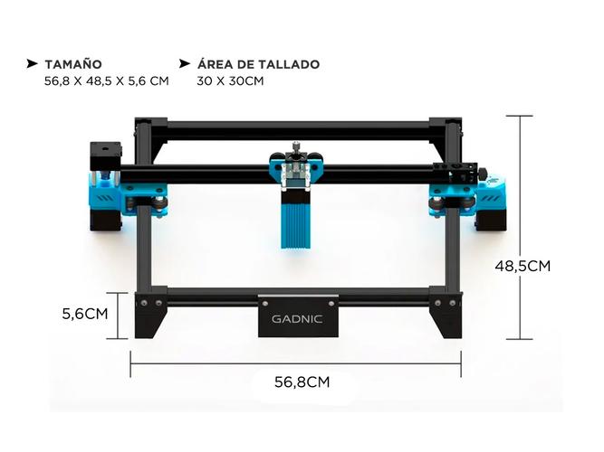 Grabador laser Gadnic Cnc Corte para escritorio 30x30cm profesional - 4