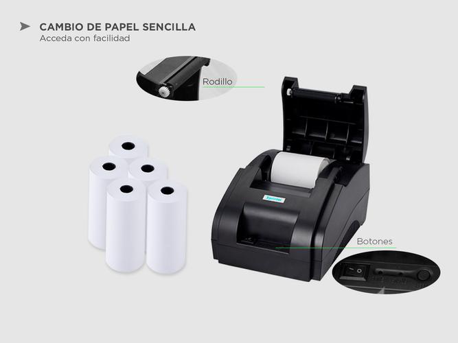 Impresora Térmica X-Printer XP-58IIH USB 58mm Alta Velocidad Impresión 90mm/s - 3