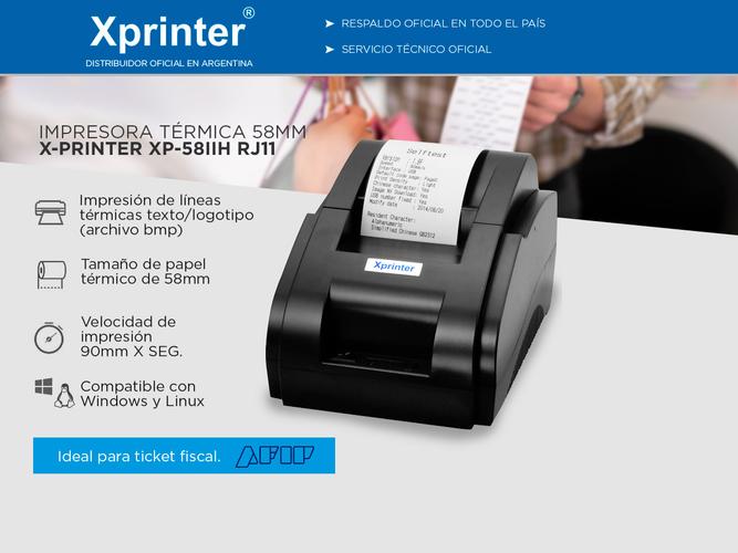 Impresora Térmica X-Printer XP-58IIH USB 58mm Alta Velocidad Impresión 90mms Outlet - 1